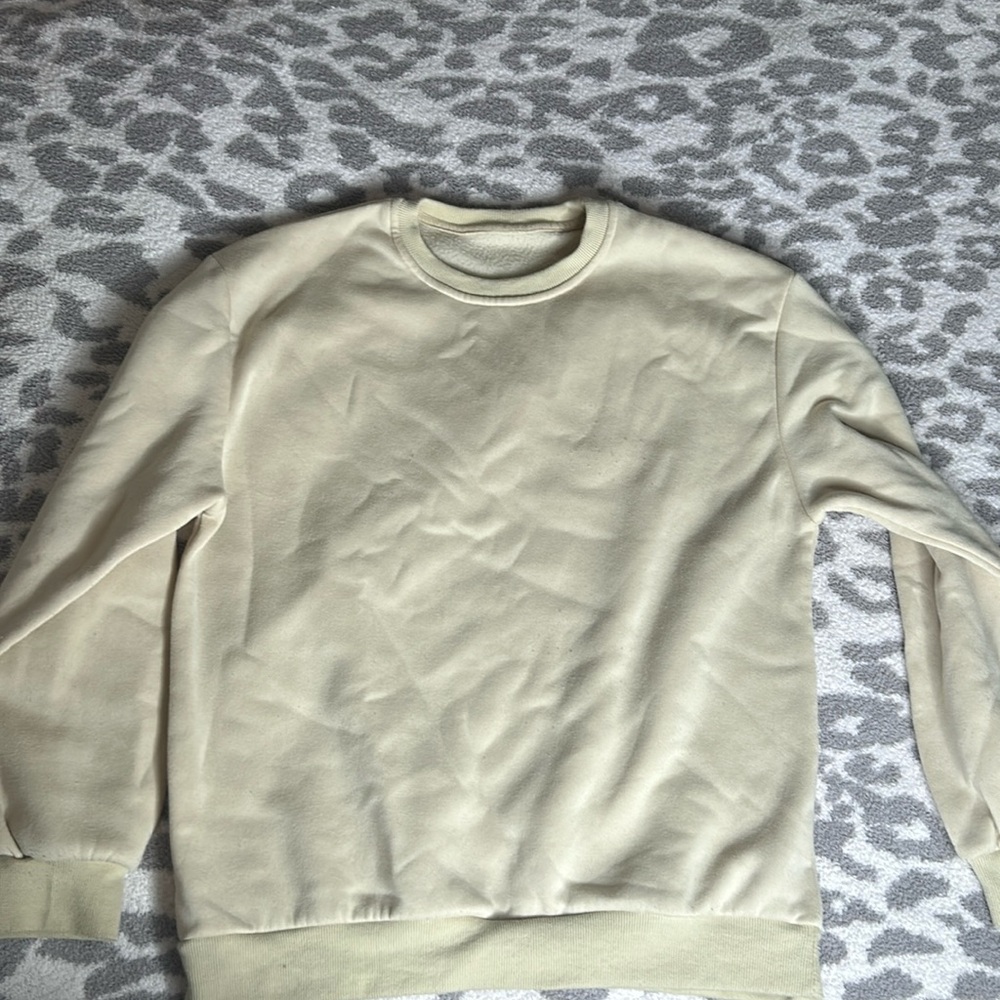 creamy beige sweatshirt